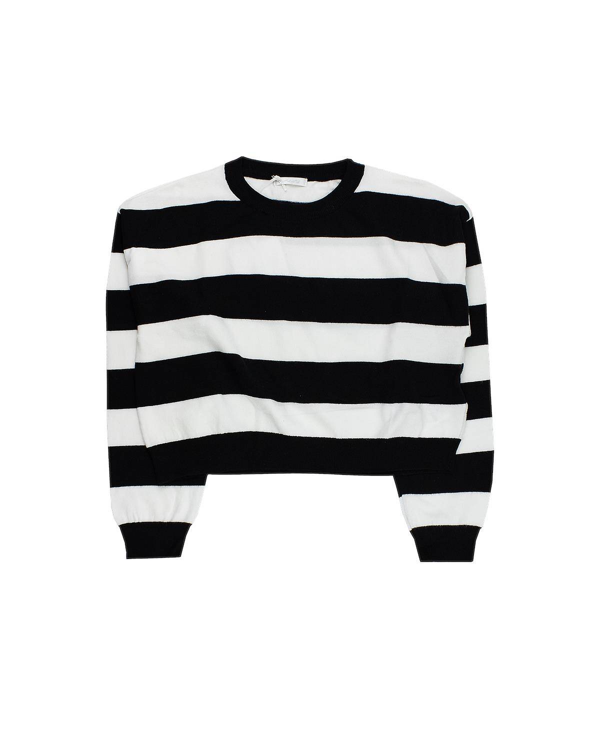 MAGLIA LULÙ LL2968 LATTE-NERO