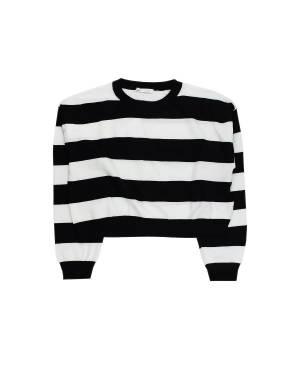 MAGLIA LULÙ LL2968 LATTE-NERO