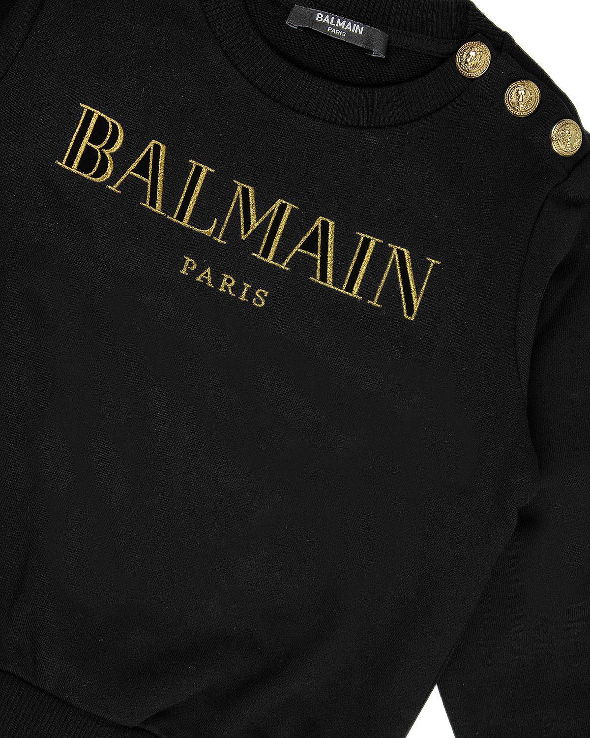 FELPA BALMAIN BV4B10 NERO ORO-2