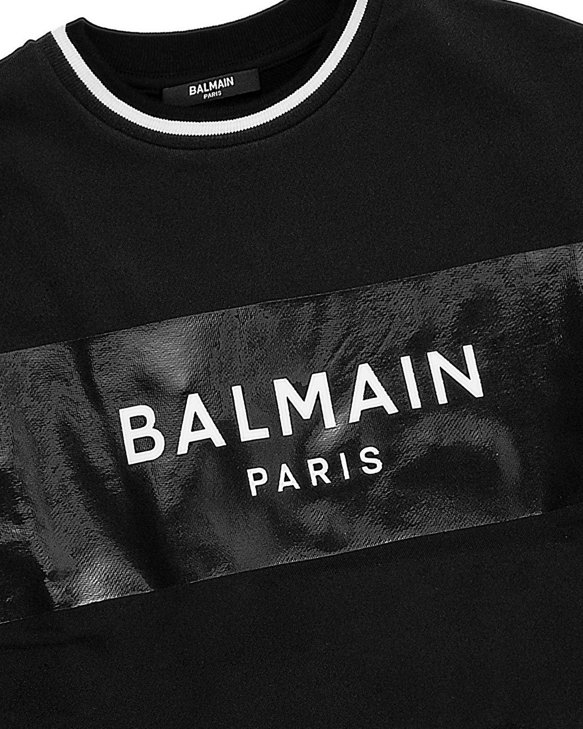 FELPA BALMAIN BV4Q80 BLACK/WHITE-2