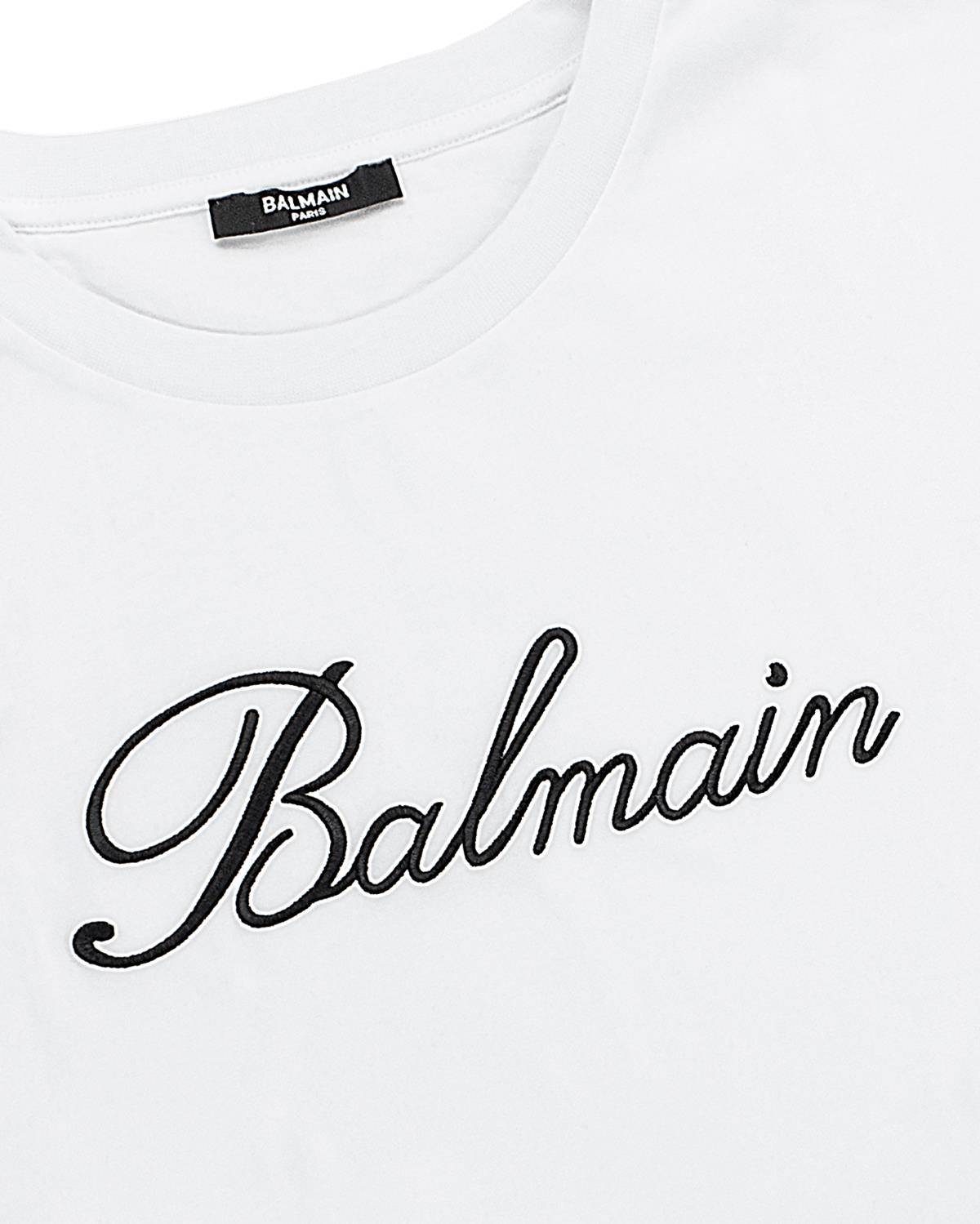 T-SHIRT BALMAIN BV8A41 WHITE/BLACK-2
