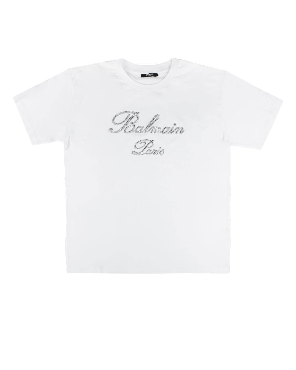 T-SHIRT BALMAIN BV8Q51 WHITE/SILVER-0