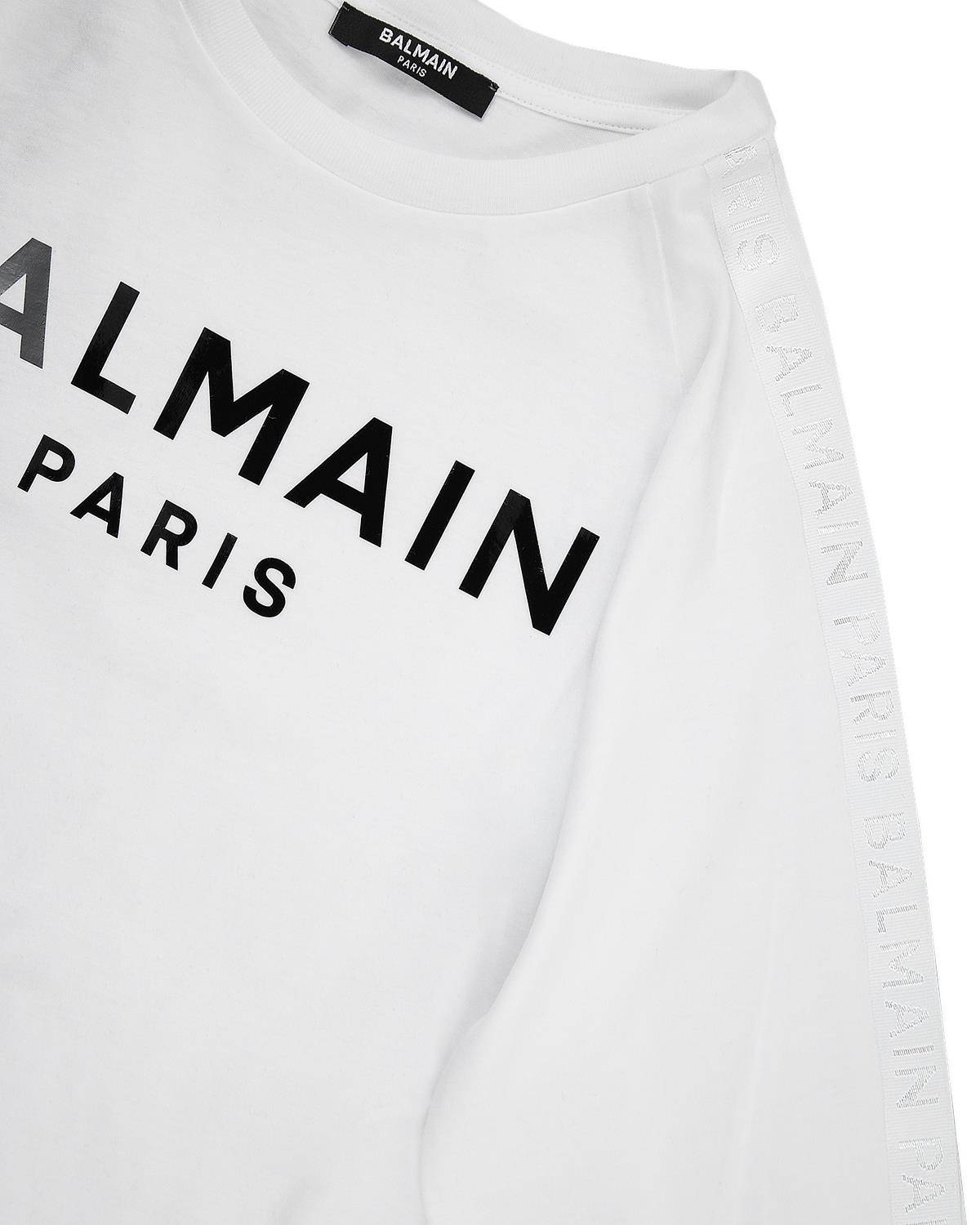 T-SHIRT BALMAIN BV8R71 WHITE/BLACK-2