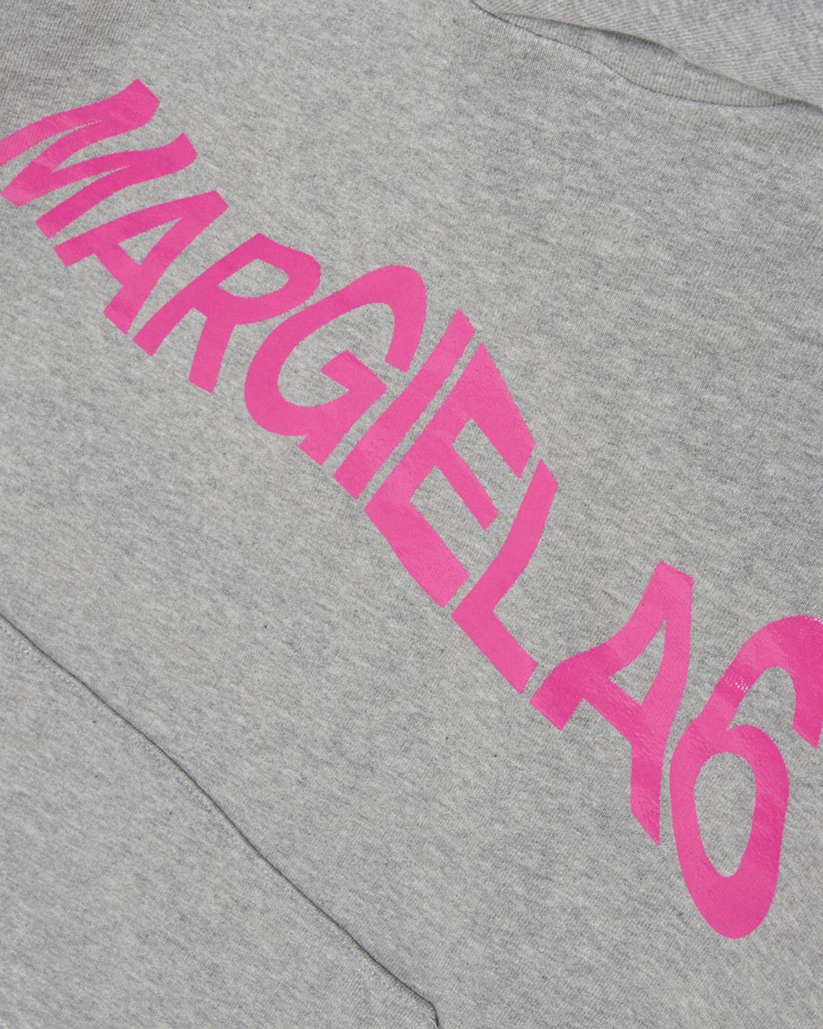 FELPA MM6 MARGIELA M60323 GREY MELANGE+SUPER PINK-2