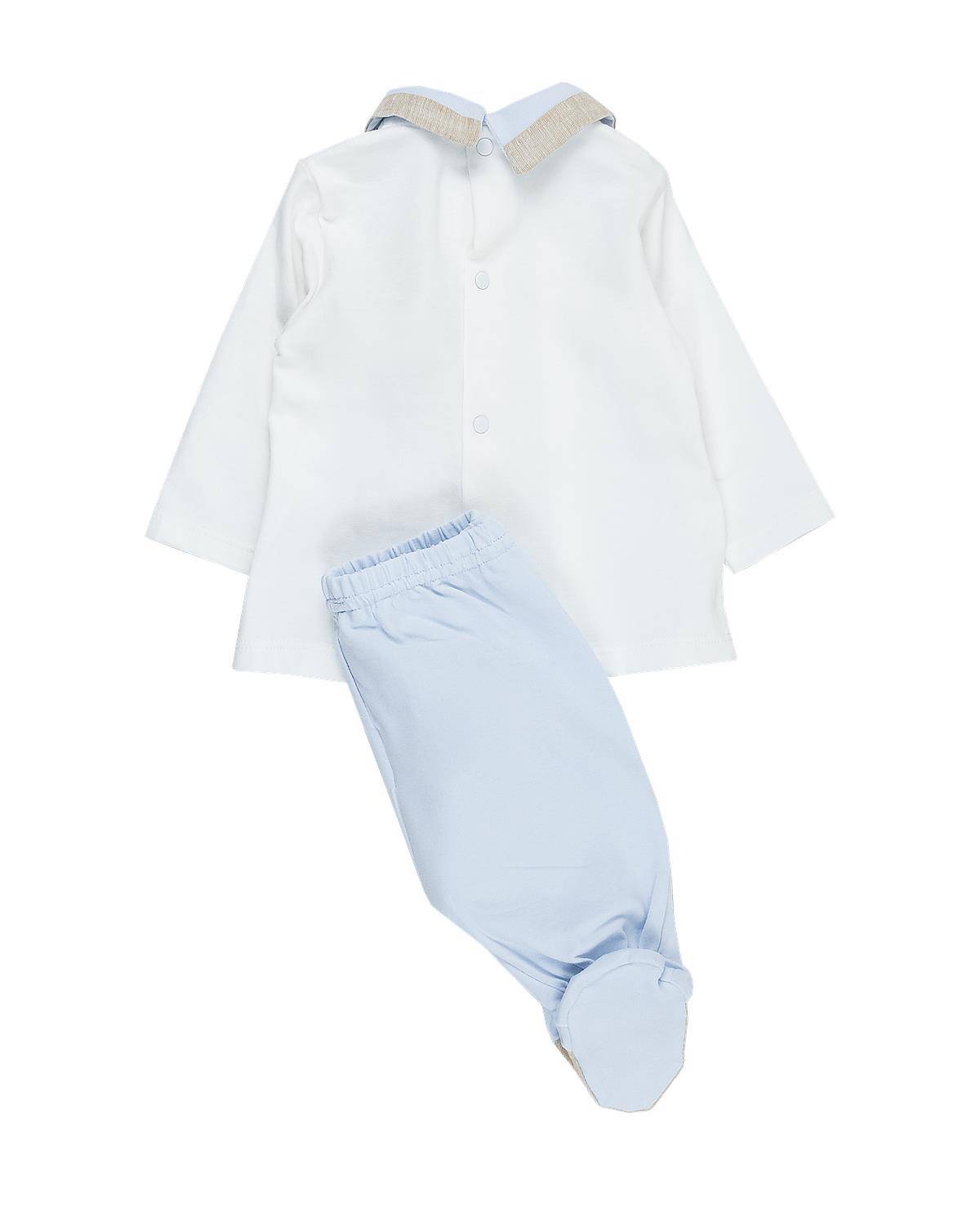 COMPLETO LE BEBÉ LBB4893 BIANCO-CELESTE-1