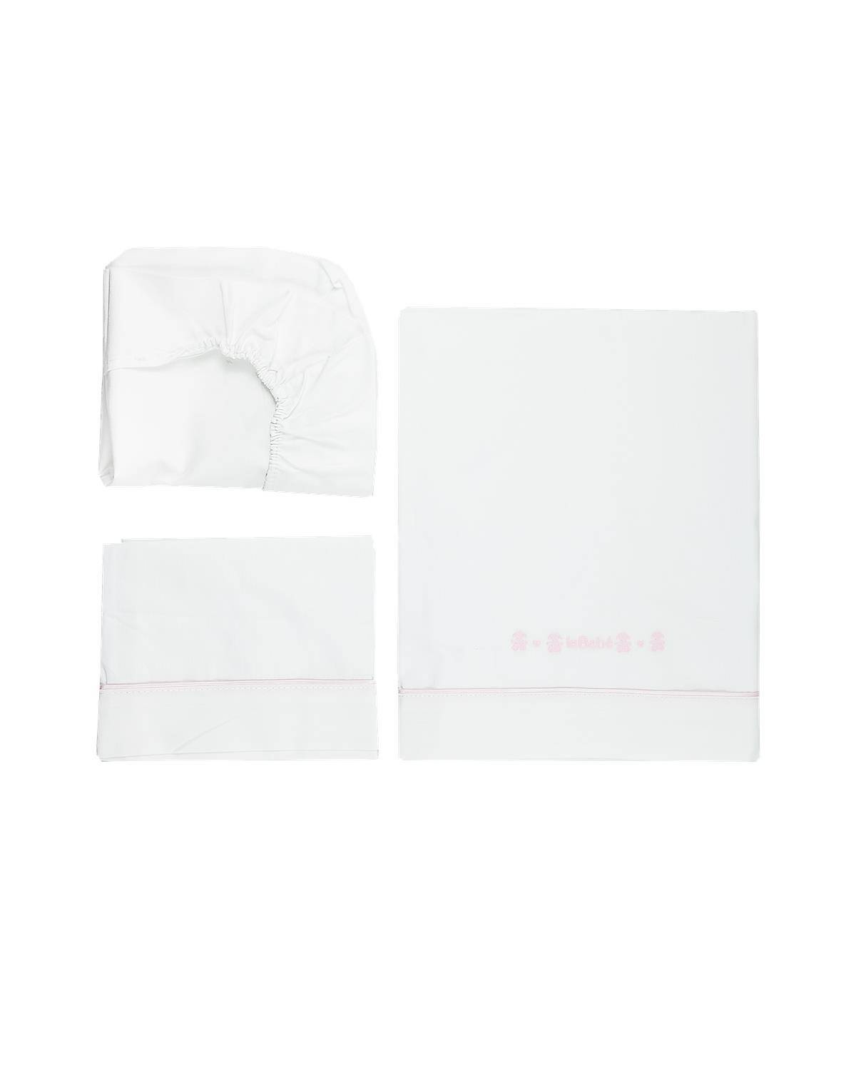 LENZUOLO LE BEBÉ LBG1450 BIANCO/ROSA-0