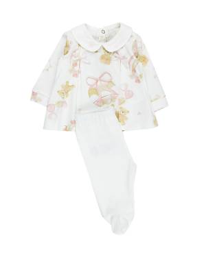 COMPLETO LE BEBÉ LBG5789 BIANCO-ROSA
