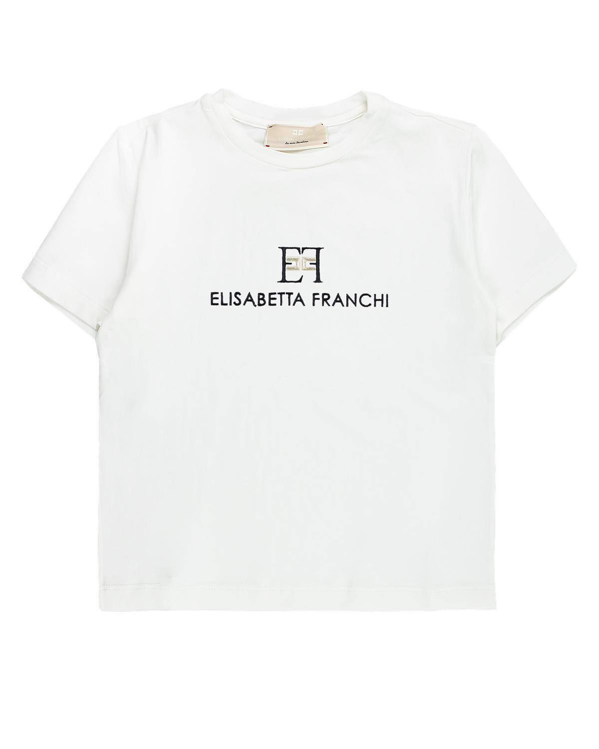 T-SHIRT ELISABETTA FRANCHI EFTS229 AVORIO NERO-0