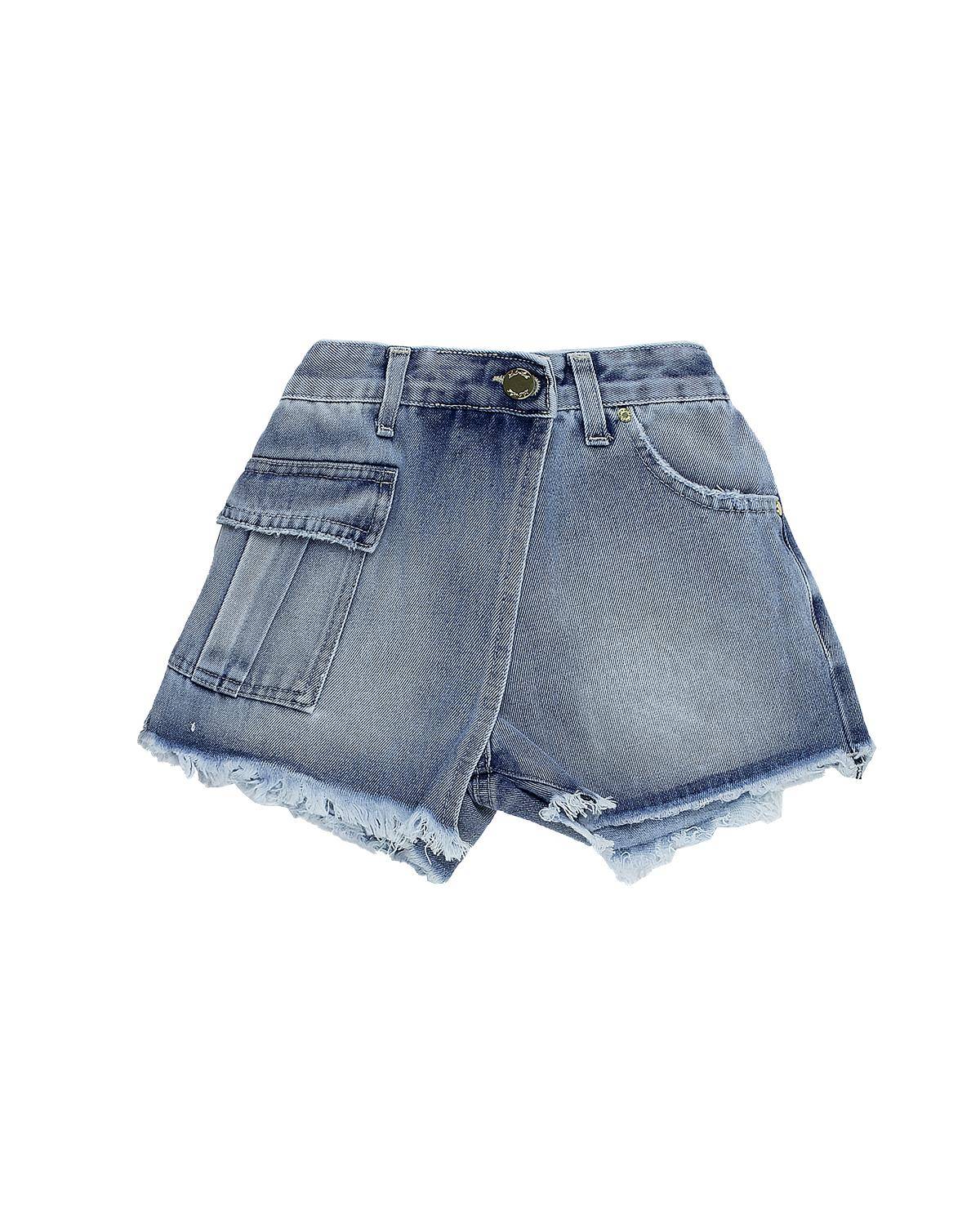 PANTALONCINO LULÙ LL3372 BLU-0