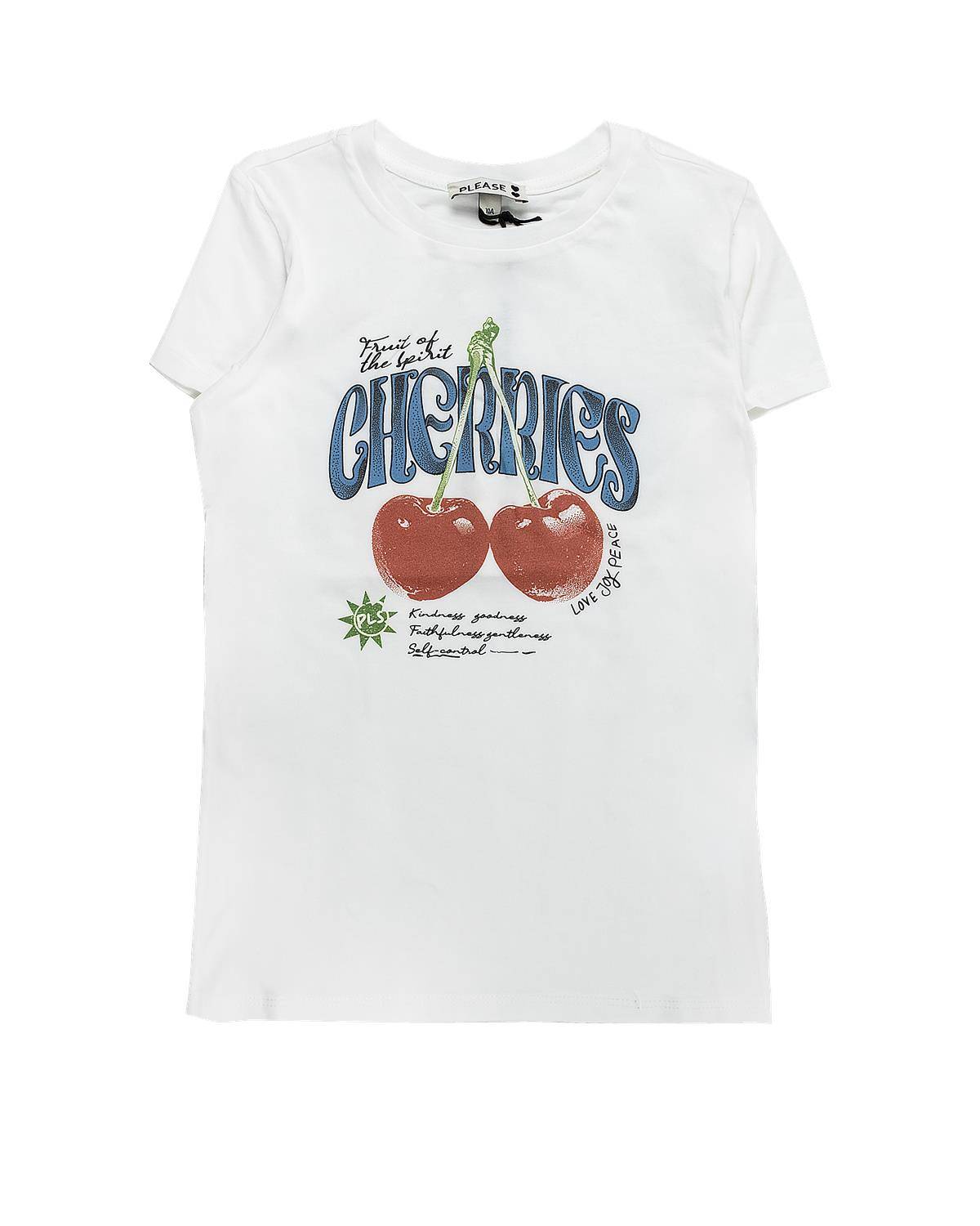 T-SHIRT PLEASE MBD1030G BIANCO LANA-0