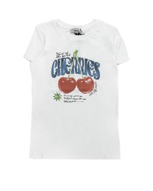 T-SHIRT PLEASE MBD1030G BIANCO LANA