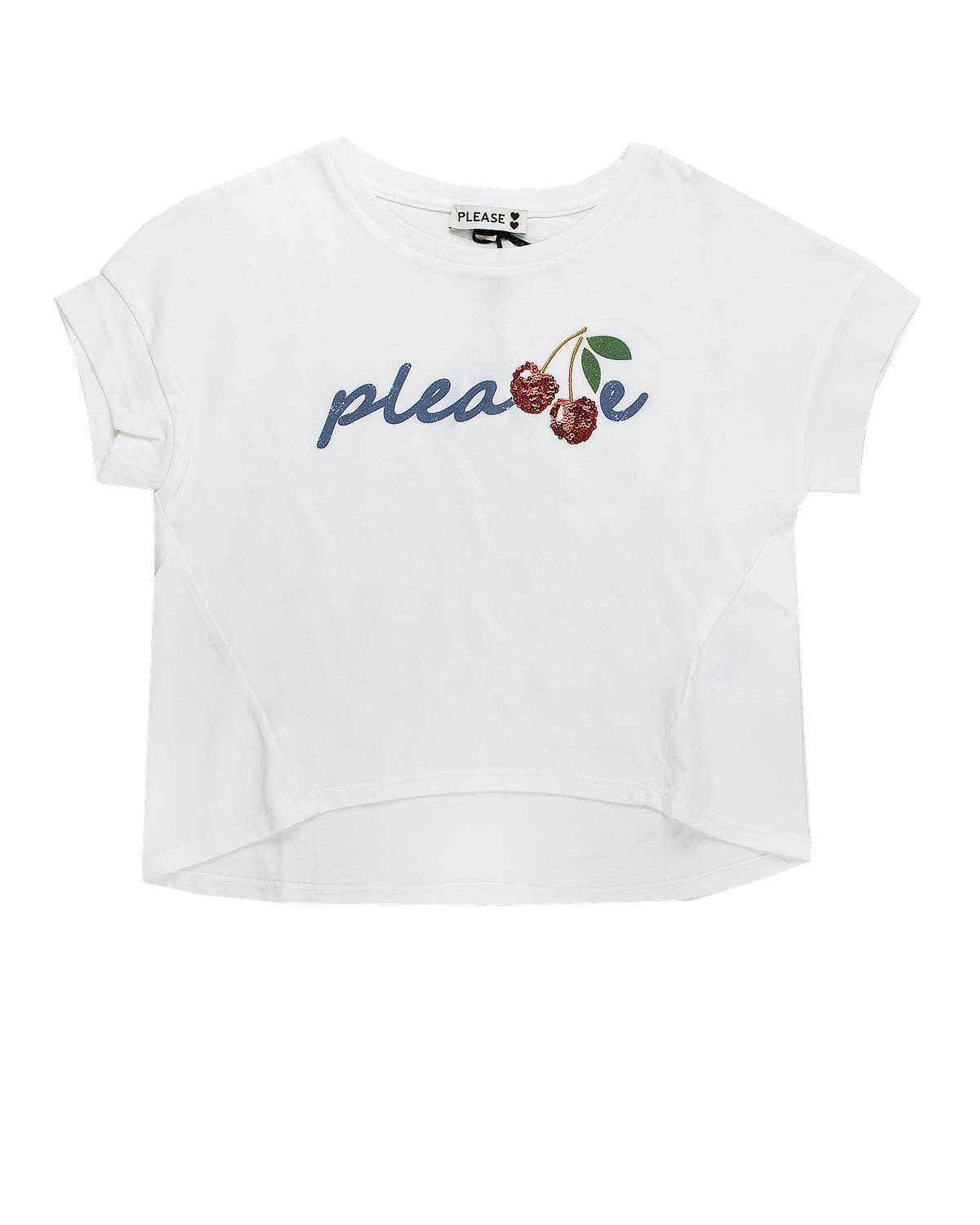 T-SHIRT PLEASE MBF7030G BIANCO LANA-0