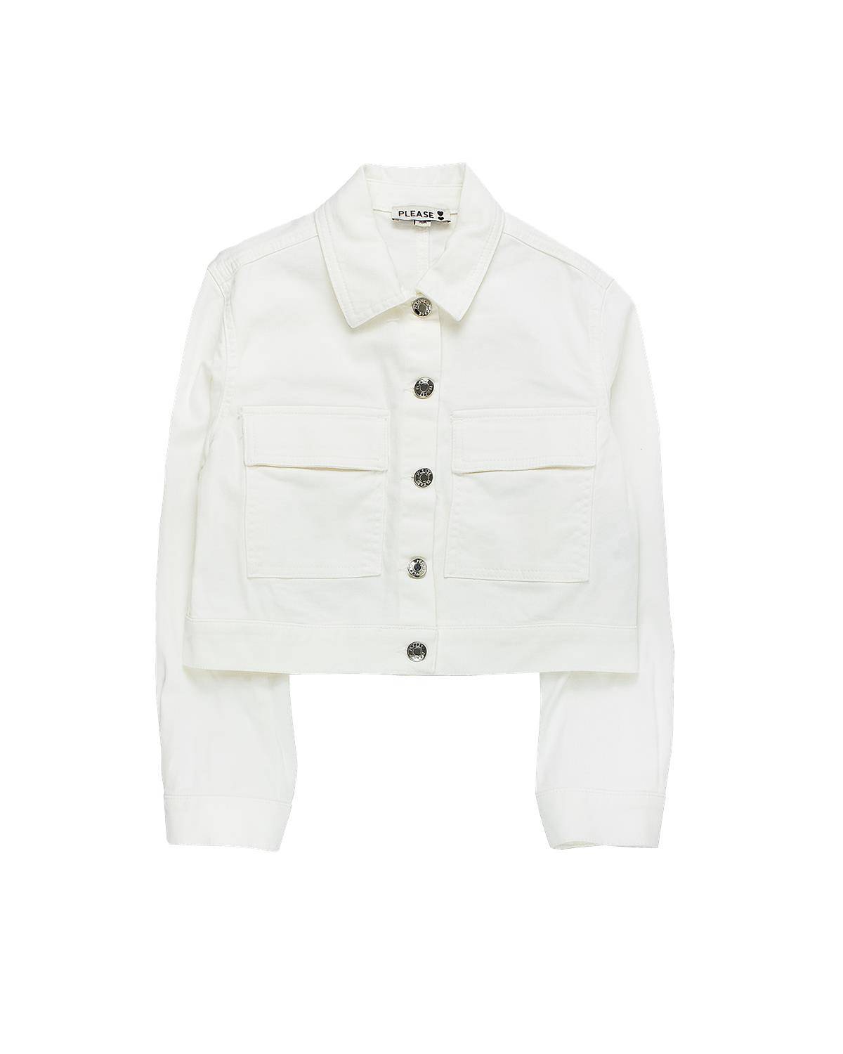 GIUBBOTTO PLEASE JB72132G BIANCO LANA-0